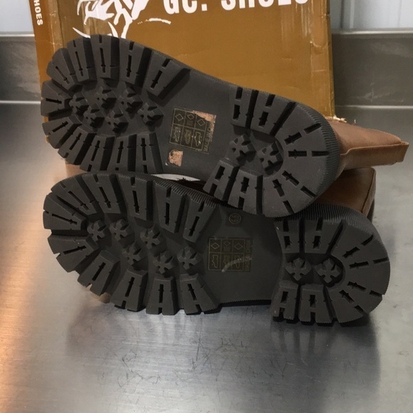 New WB Woman’s Macys Brand GC. Shoes MCKay Leather Combat Boots - Picture 5 of 5